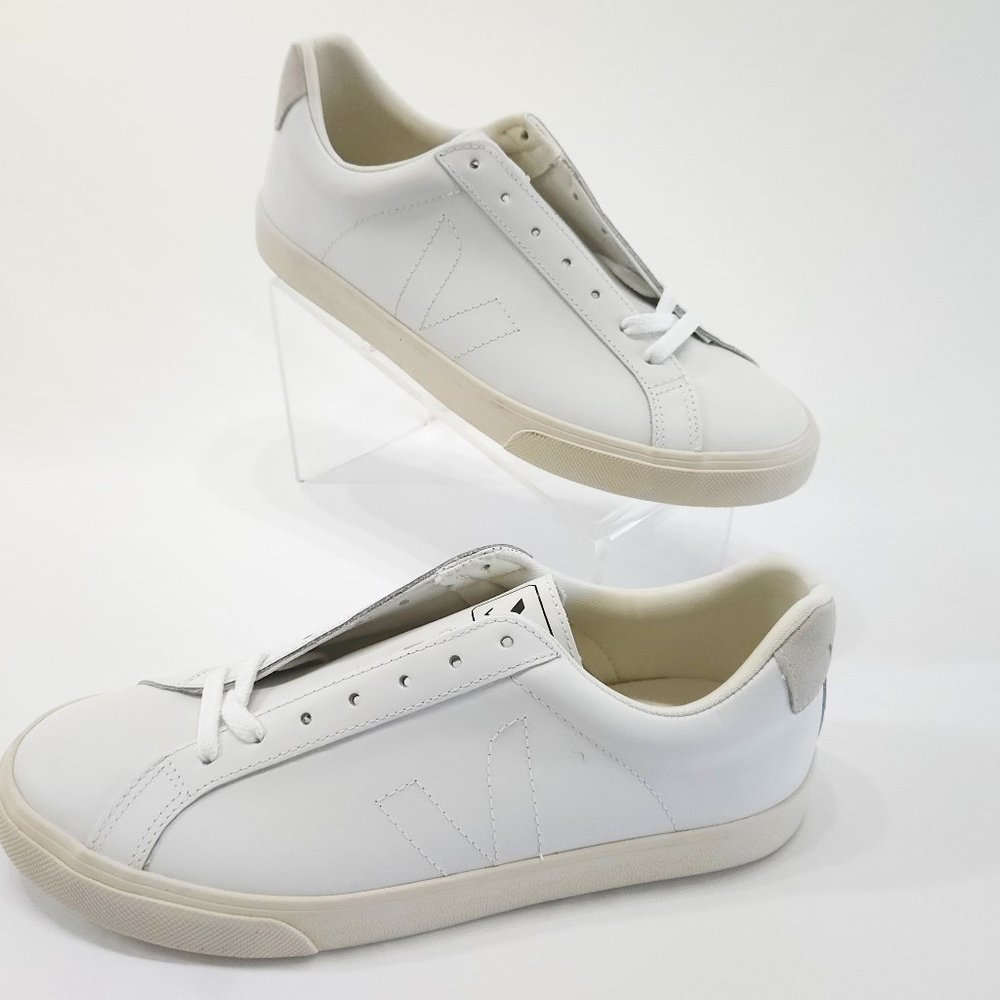 Veja Campo White Leather Sneaker Mens Size US 10 EU 43